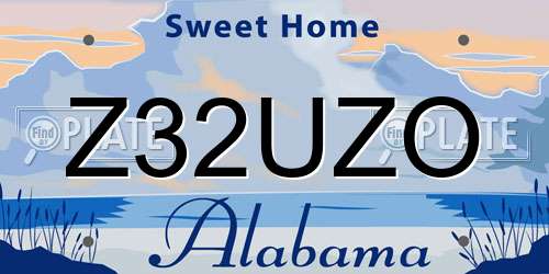 Z32UZO Alabama License Plate