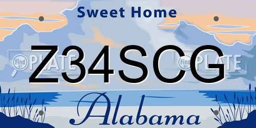 Z34SCG Alabama License Plate