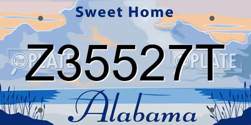 Z35527T Alabama License Plate
