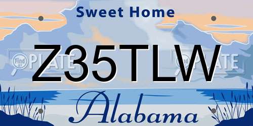 Z35TLW Alabama License Plate