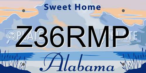 Z36RMP Alabama License Plate