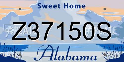 Z37150S Alabama License Plate