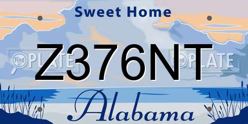 Z376NT Alabama License Plate