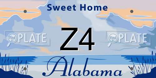 Z4 Alabama License Plate