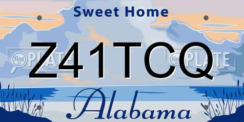 Z41TCQ Alabama License Plate