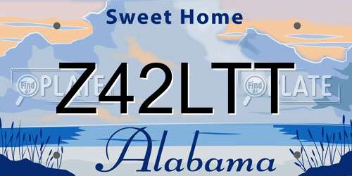 Z42LTT Alabama License Plate