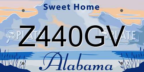 Z440GV Alabama License Plate