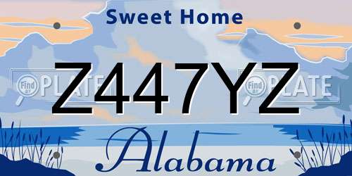 Z447YZ Alabama License Plate