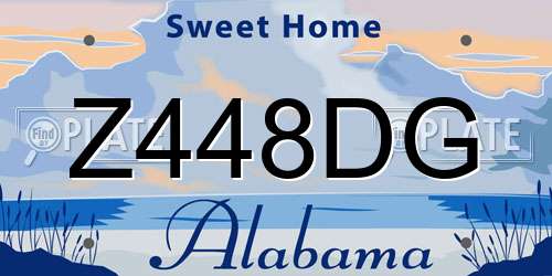Z448DG Alabama License Plate