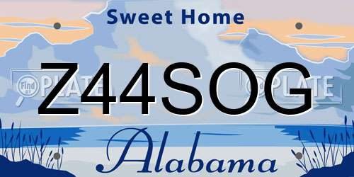Z44SOG Alabama License Plate