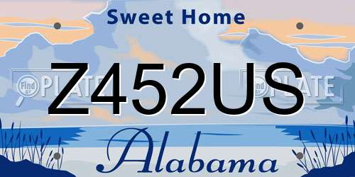 Z452US Alabama License Plate