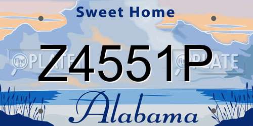 Z4551P Alabama License Plate