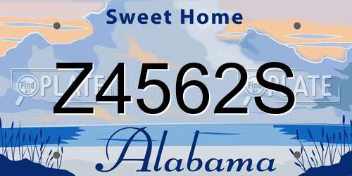 Z4562S Alabama License Plate