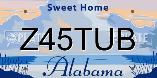 Z45TUB Alabama License Plate