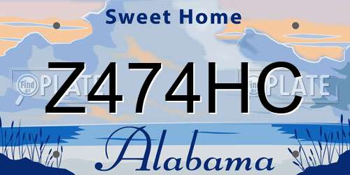 Z474HC Alabama License Plate