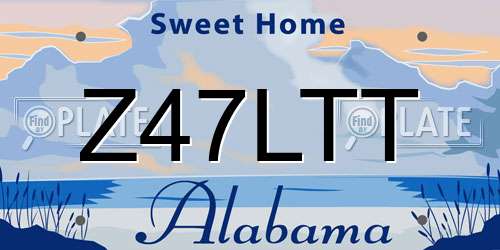 Z47LTT Alabama License Plate