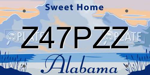 Z47PZZ Alabama License Plate