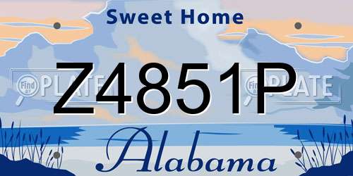 Z4851P Alabama License Plate