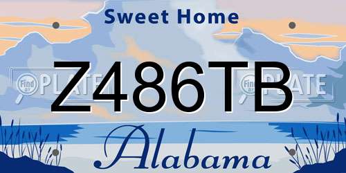 Z486TB Alabama License Plate