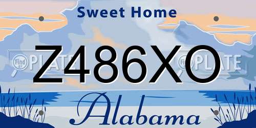 Z486XO Alabama License Plate