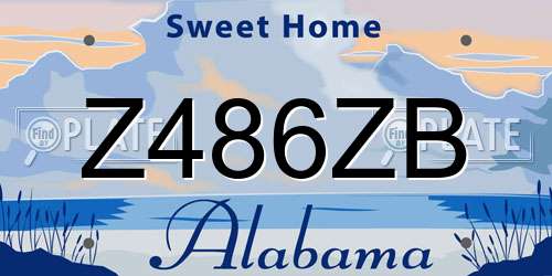 Z486ZB Alabama License Plate