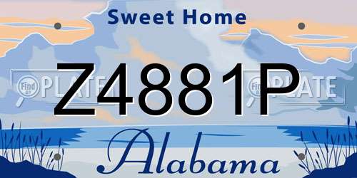 Z4881P Alabama License Plate