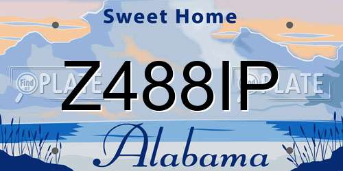 Z488IP Alabama License Plate