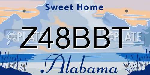 Z48BBT Alabama License Plate