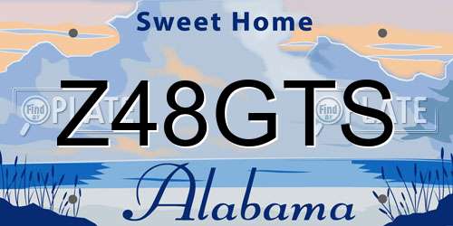 Z48GTS Alabama License Plate
