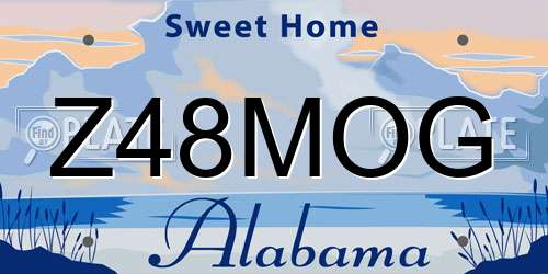 Z48MOG Alabama License Plate