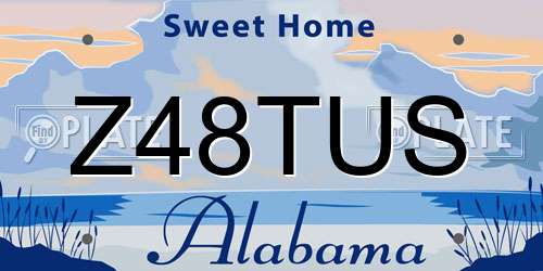 Z48TUS Alabama License Plate