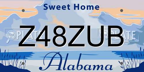 Z48ZUB Alabama License Plate