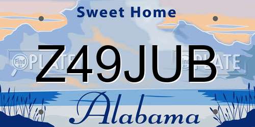 Z49JUB Alabama License Plate