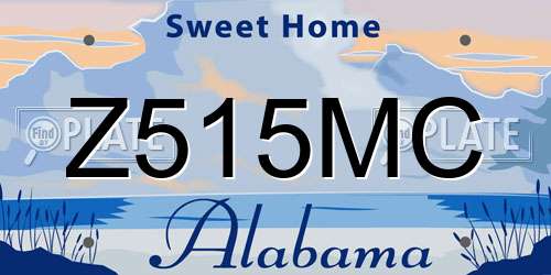 Z515MC Alabama License Plate