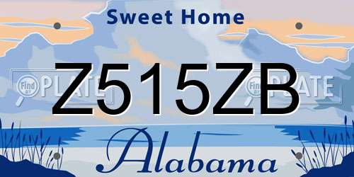 Z515ZB Alabama License Plate