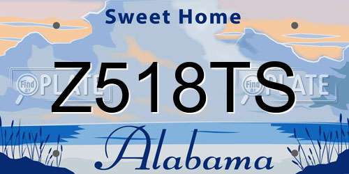 Z518TS Alabama License Plate
