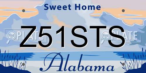 Z51STS Alabama License Plate