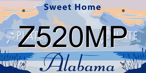 Z520MP Alabama License Plate
