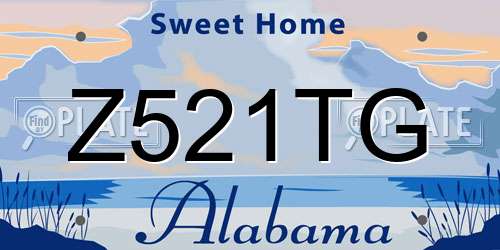 Z521TG Alabama License Plate