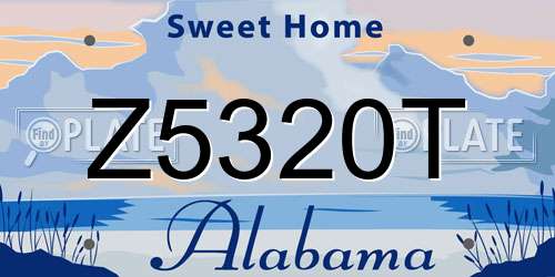 Z5320T Alabama License Plate