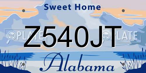 Z540JT Alabama License Plate