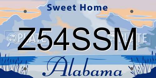Z54SSM Alabama License Plate