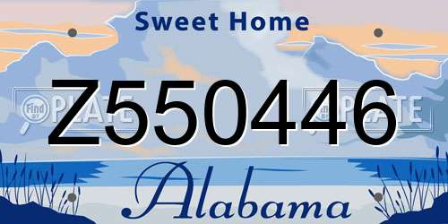 Z550446 Alabama License Plate