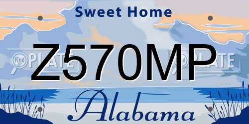 Z570MP Alabama License Plate