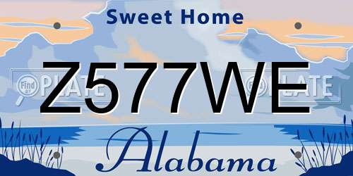 Z577WE Alabama License Plate