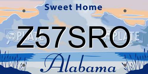 Z57SRO Alabama License Plate
