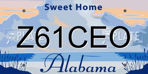 Z61CEO Alabama License Plate