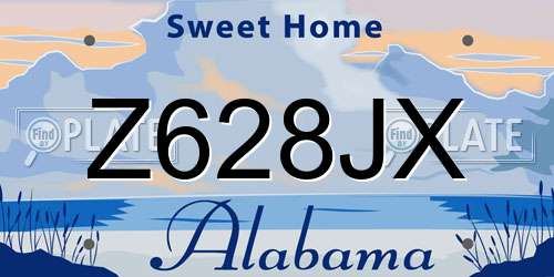 Z628JX Alabama License Plate