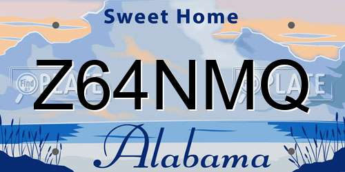 Z64NMQ Alabama License Plate
