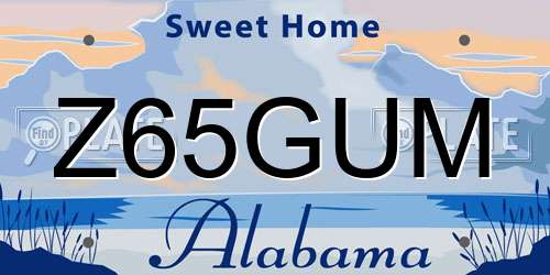 Z65GUM Alabama License Plate
